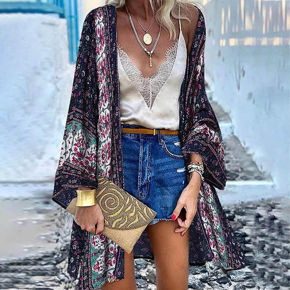 Bohemian Style Long Sleeved Kimono