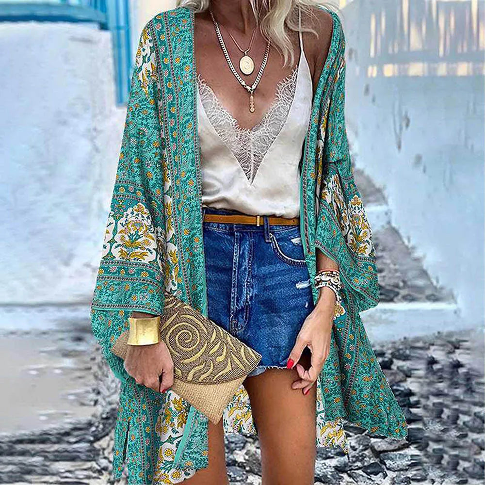 Bohemian Style Long Sleeved Kimono