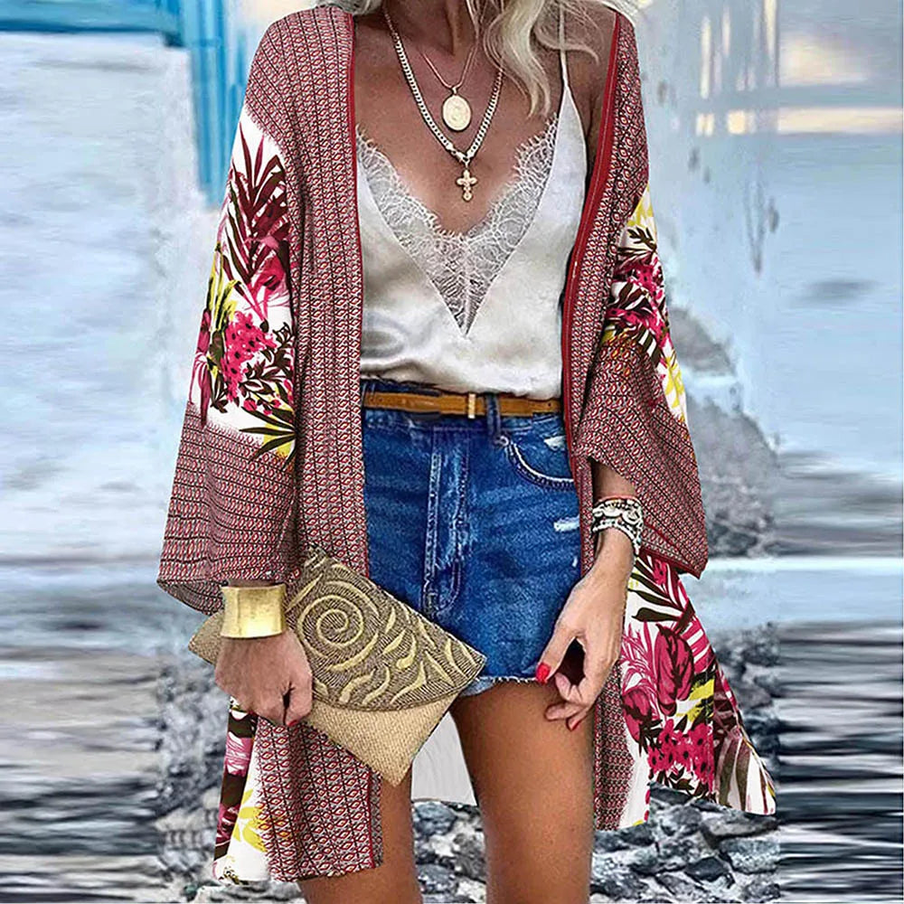 Bohemian Style Long Sleeved Kimono