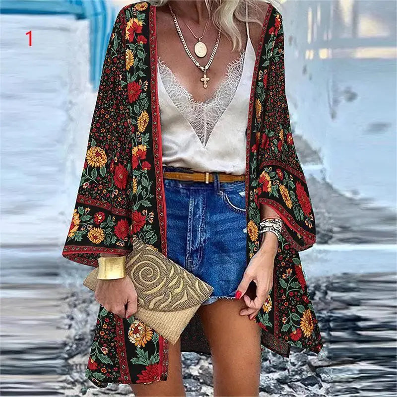 Bohemian style kimono best sale